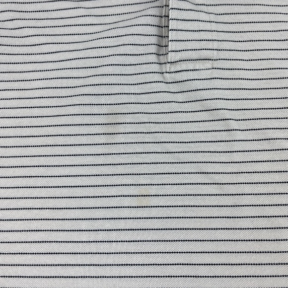 Nautica Polo Mens XL Cream Black Striped - Picture 2 of 10